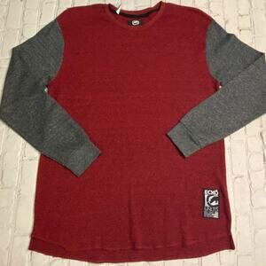 Men’s ecko unltd XL long sleeve rhino Y2K  red gray‎ saker punk metal shirt